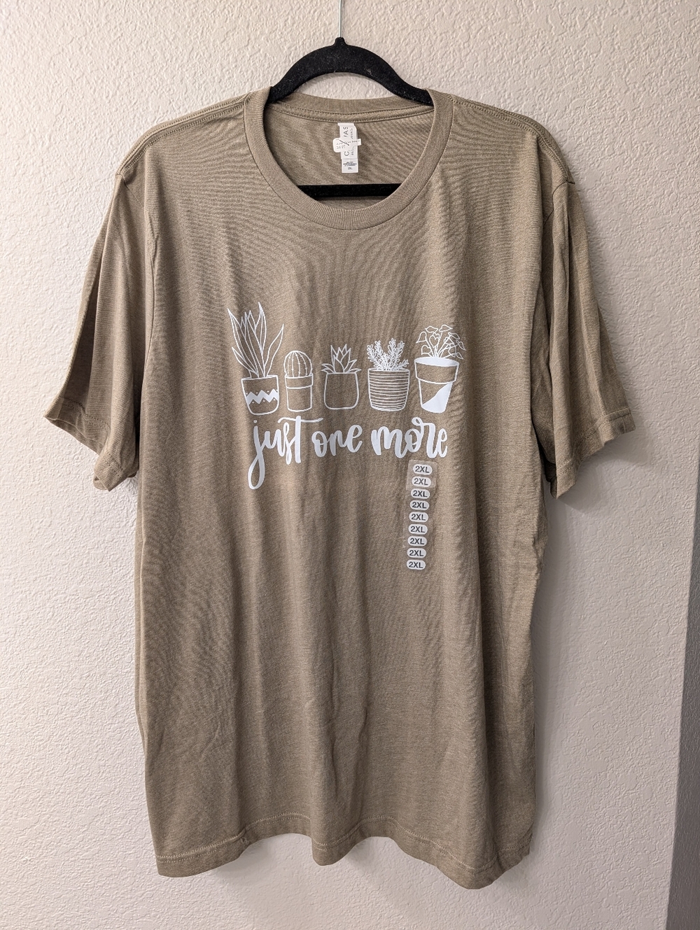 Just One More Plant Graphic Tee Shirt Size 2XL